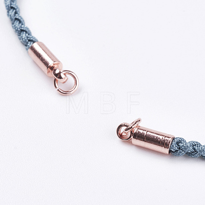 Braided Cotton Cord Bracelet Making MAK-I006-04RG-1