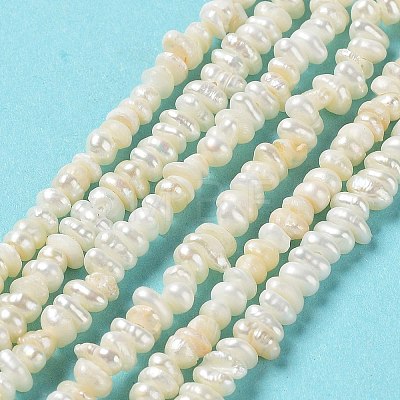 Natural Keshi Pearl Beads Strands PEAR-J007-46-1