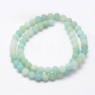 Natural Amazonite Beads Strands G-K209-03A-6mm-1
