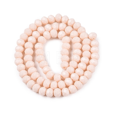 Opaque Solid Color Imitation Jade Glass Beads Strands EGLA-A044-P6mm-D05-1