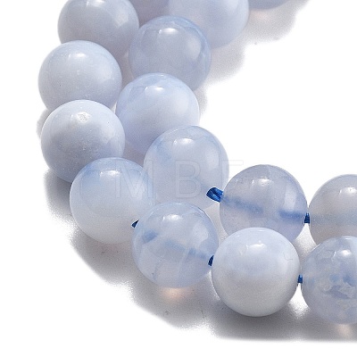 Natural Blue Lace Agate Beads Strands G-F222-30-6mm-01-1