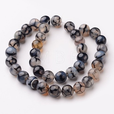 Natural Dragon Veins Agate Beads Strands X-G-D845-03-10mm-1