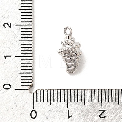 Marine Animal Theme Platinum  Brass Micro Pave Clear Cubic Zirconia Pendants KK-U031-01P-05-1