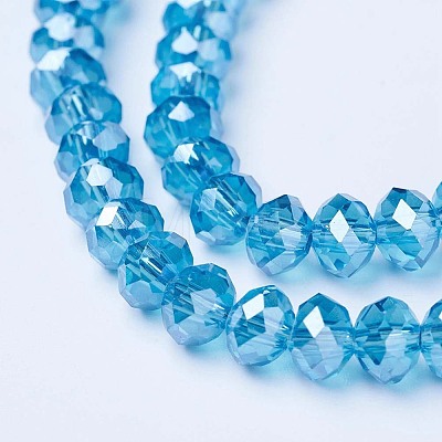 Electroplate Glass Beads Strands EGLA-A034-T10mm-A13-1
