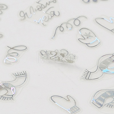 PET Christmas Laser Nail Art  Sticker MRMJ-B003-01S-1