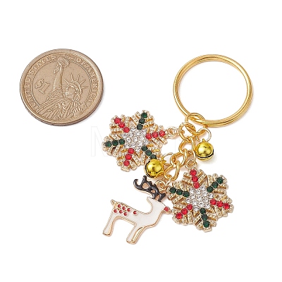 Alloy Enamel with Cubic Zirconia Keychain KEYC-JKC00862-1