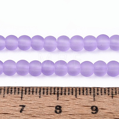 Baking Paint Transparent Glass Bead Strands GLAA-S031-4mm-25-1