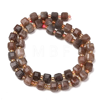 Natural Black Moonstone Beads Strands GG-CBAC972-A07-01-1