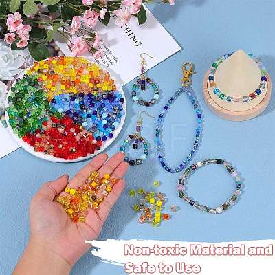 2 Bags Imitation Artificial Crystal Glass Beads GLAA-SZ0001-95C-05-1