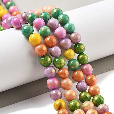 Natural Mashan Jade Beads Strands G-A255-A01-01C-1