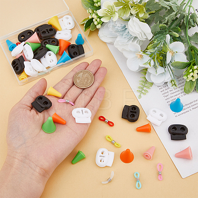 20Pcs 10 Style Synthetic Rubber Knitting Needle Point Protectors DIY-DC0002-56-1