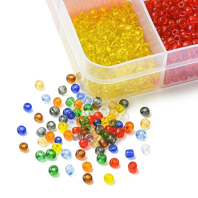 100G 10 Colors 8/0 Glass Seed Beads SEED-YW0002-40-1