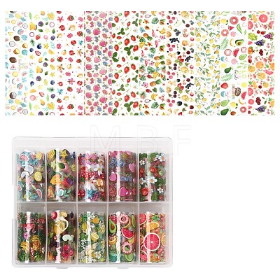 10Rolls Summer Themed Nail Art Transfer Stickers MRMJ-R091-24-1