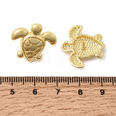 Turtle Brass Stud Earrings EJEW-D352-04G-1