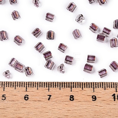 6/0 Transparent Inside Colours Glass Seed Beads SEED-N006-003M-1