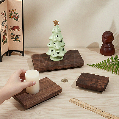 3Pcs 3 Sizes Rectangle Wood Display Riser Stands AJEW-WH0871-95-1