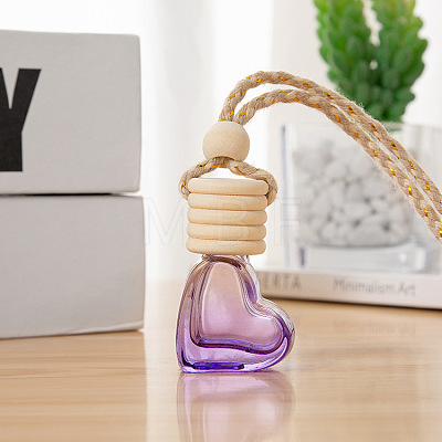 Heart Glass Empty Refillable Car Perfume Bottle PW-WG5167F-05-1