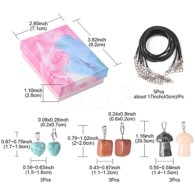 DIY Gemstone Necklace Making Kit DIY-FS0003-07-1
