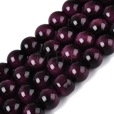 Imitation Tiger Eye Glass Beads Strands GLAA-Q106-03A-B09-1