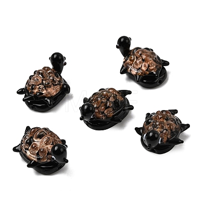 Handmade Gold Sand Lampwork Beads LAMP-K044-01C-1
