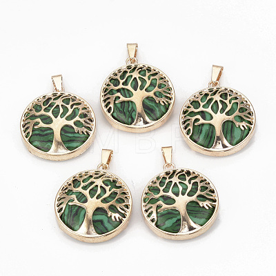 Synthetic Malachite Pendants G-S292-10A-G-1