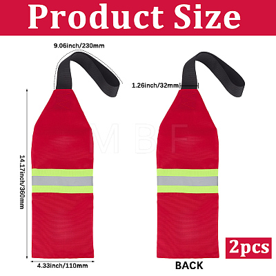2Pcs Oxford Fabric Reflective Safety Flag for Kayaks AJEW-GF0014-19B-1