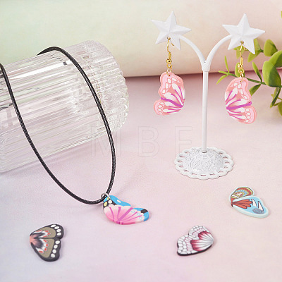 90Pcs 9 Colors Handmade Polymer Clay Pendants CLAY-TA0001-22-1