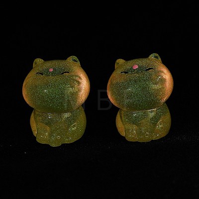 Luminous Resin Cute Little Cat Ornaments RESI-R459-01B-1