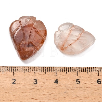 Natural Hematoid Quartz/Ferruginous Quartz Carved Pendants G-G300-01A-1