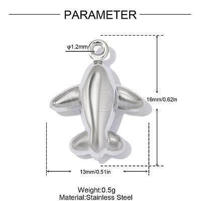 304 Stainless Steel Pendants STAS-OY014-88P-1