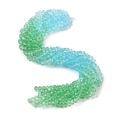 Transparent Painted Glass Beads Strands DGLA-A034-T8mm-A16-1