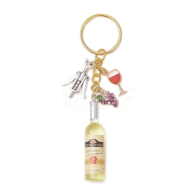 Resin & Glass & Alloy Keychain KEYC-JKC01158-1