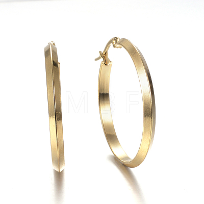 304 Stainless Steel Hoop Earrings EJEW-P091-34A-1