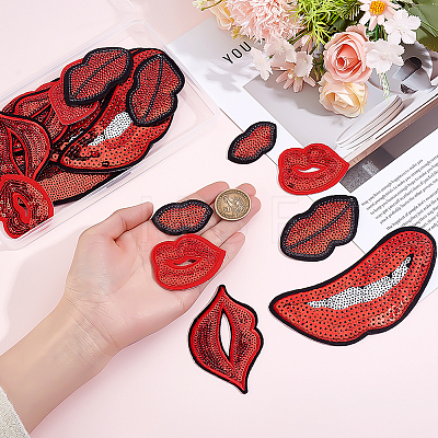 21Pcs 7 Styles Computerized Embroidery Polyester Sew on Patches PATC-PH0001-87-1