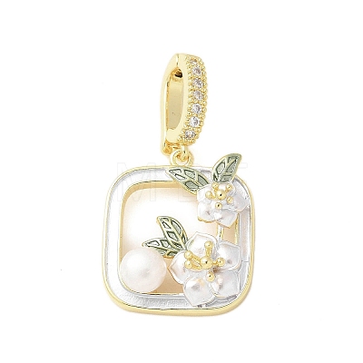 Brass Enamel Pendants LS-KK-F886-03G-12-1
