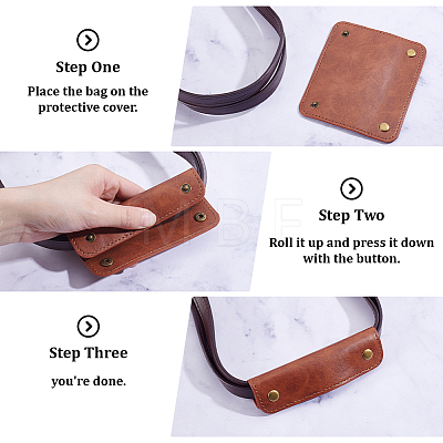 4Pcs PU Leather Luggage Handle Wrap Covers DIY-BBC0002-94B-1
