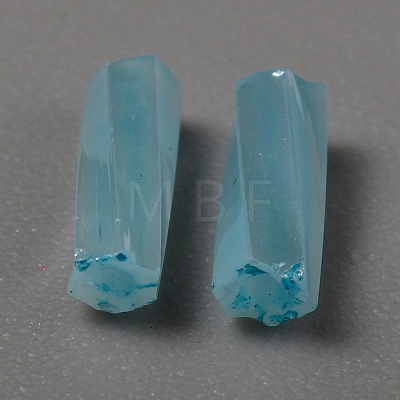 Opaque Colours Glass Twist Bugle Beads GLAA-WH0039-08H-1