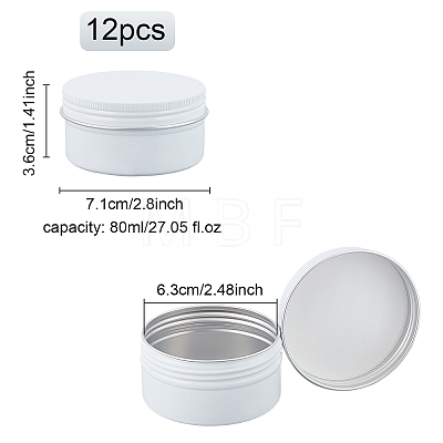 Round Aluminium Tin Cans LS-CON-WH0079-13A-1