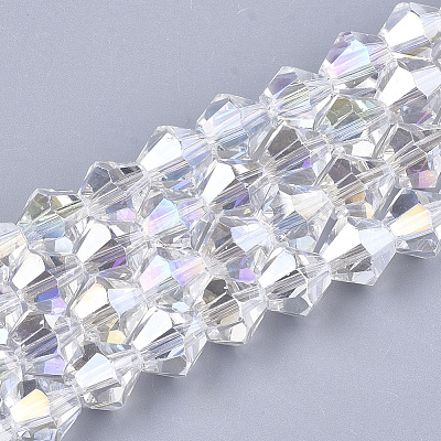 Electroplate Glass Beads Strands LS-EGLA-Q118-8mm-B17-1