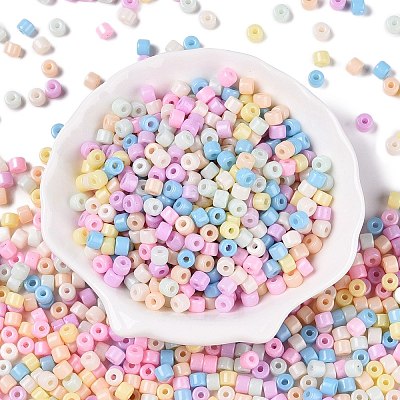 Opaque Baking Paint Glass Seed Beads SEED-T008-02-M01-1