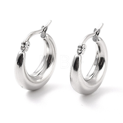 304 Stainless Steel Chunky Hoop Earrings for Women EJEW-F280-06A-P-1