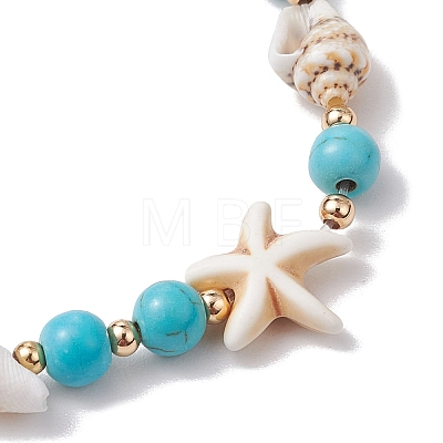 2Pcs 2 Styles Shell Beaded Bracelets BJEW-TA00589-02-1