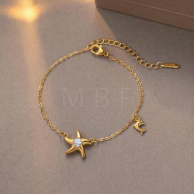 304 Stainless Steel & Crystal Rhinestone Charm Bracelets WGDDB62-02-1