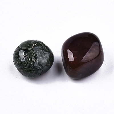 Natural Moss Agate Beads G-N332-011-1
