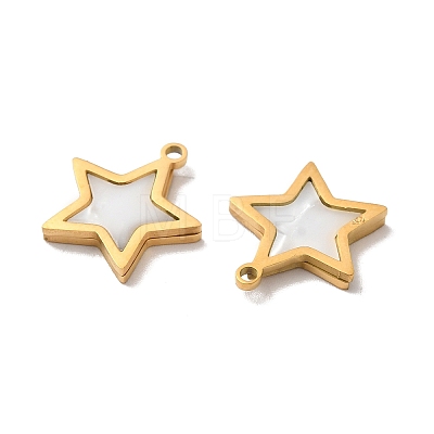 Ion Plating(IP) 304 Stainless Steel Star Charms LS-STAS-A080-11G-1