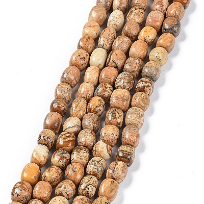 Natural Picture Jasper Beads Strands G-C038-02B-1