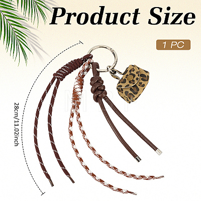 PU Leather & Nylon Cord Pendant Decorations HJEW-MA00052-1