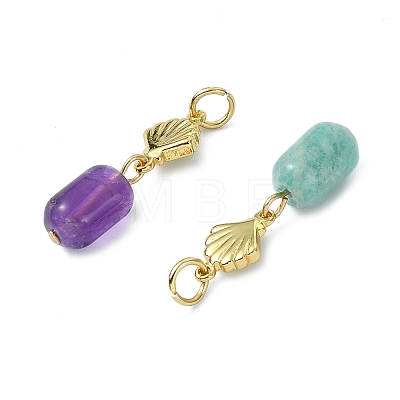 Natural Mixed Stone Pendants PALLOY-JF05830-1