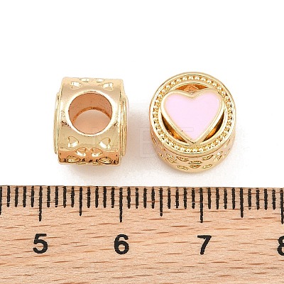 Alloy Enamel European Beads AL-CBAC2D3-22G-01-1