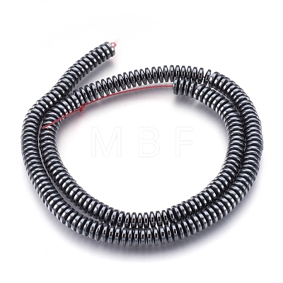 Non-magnetic Synthetic Hematite Beads Strands X-G-I208-03-A-6x2mm-1